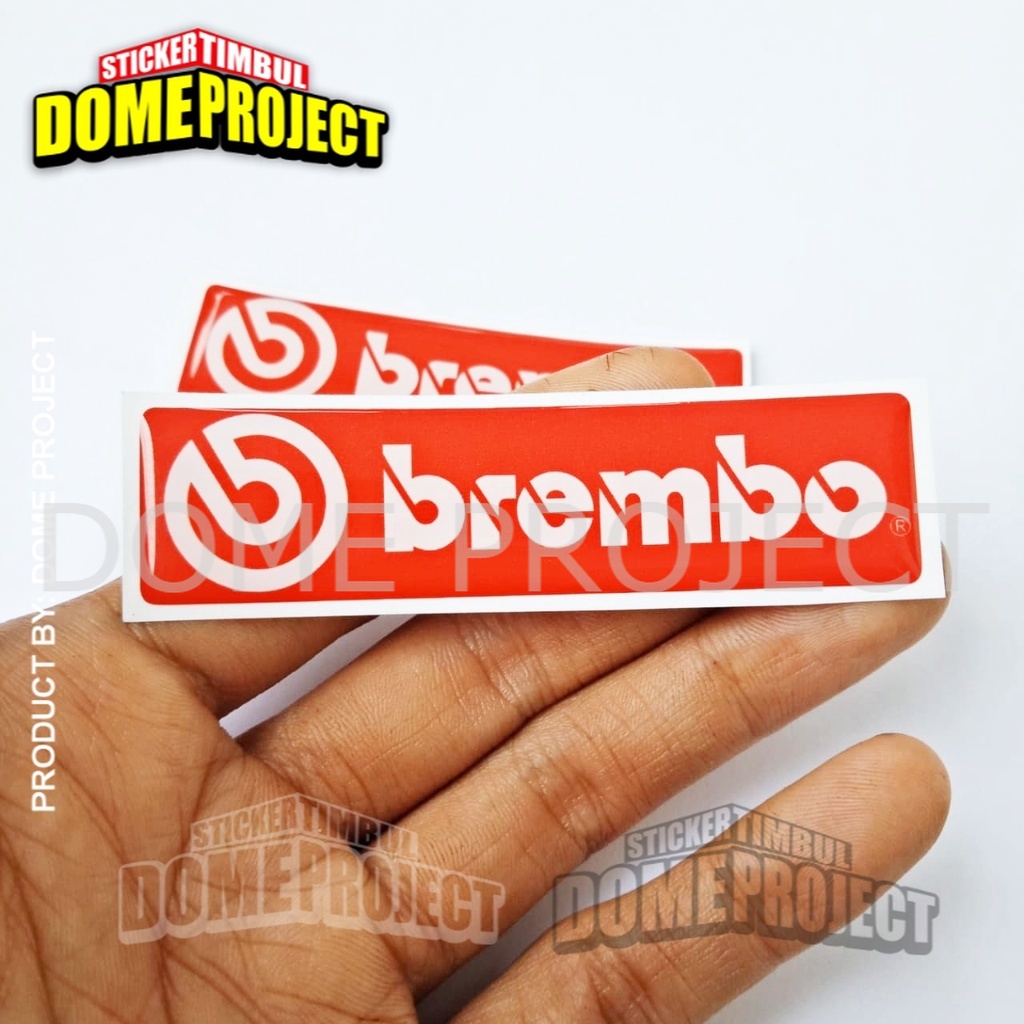 STIKER TIMBUL MOBIL HELM MOTOR EMBLEM 3D LOGO BREMBO AKSESORIS AESTHETIC KEREN