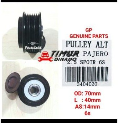 Pulley Poli Poly Alternator Mitsubishi All new Pajero Sport Dakar tahun 2016 ke atas