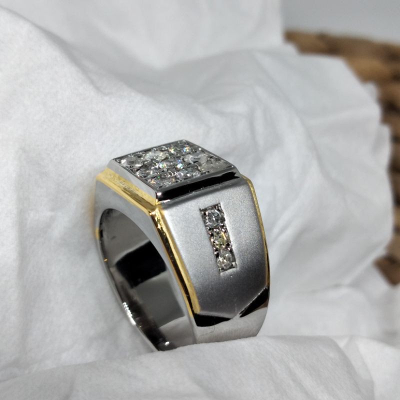 cincin berlian pria full berlian eropa