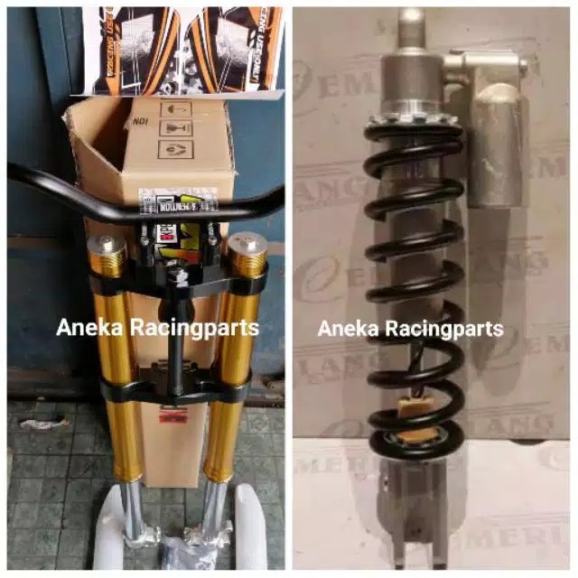 Shock klx 150 depan belakang / usd expedition real jump feat monoshock klx 140 japan / paket mantul