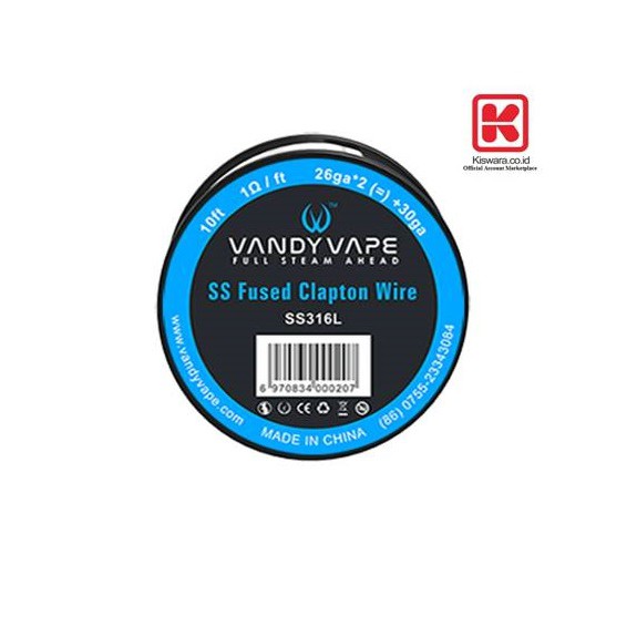 Vandy Vape Wire Clapton SS 316L 0,4mm 0,25mm 10 Feet [4,6 Meter] KiswaraBandung