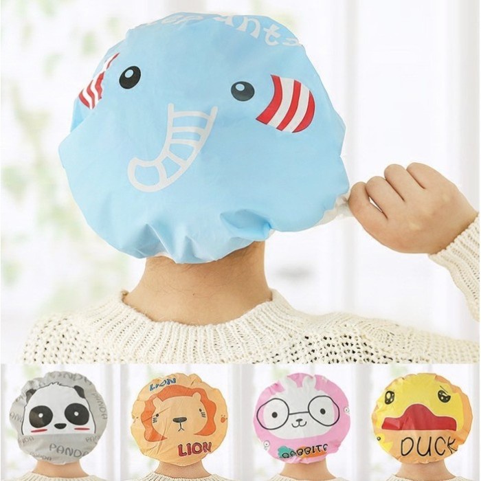 Shower Cap Karakter Harga per pcs Shower Cup Penutup Kepala Karakter Grosir