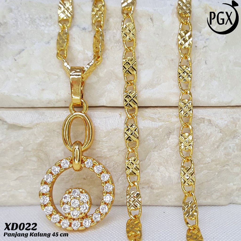 PGX Kalung Wanita Xuping Aksesoris Fashion Perhiasan Lapis Emas Premium - XD022