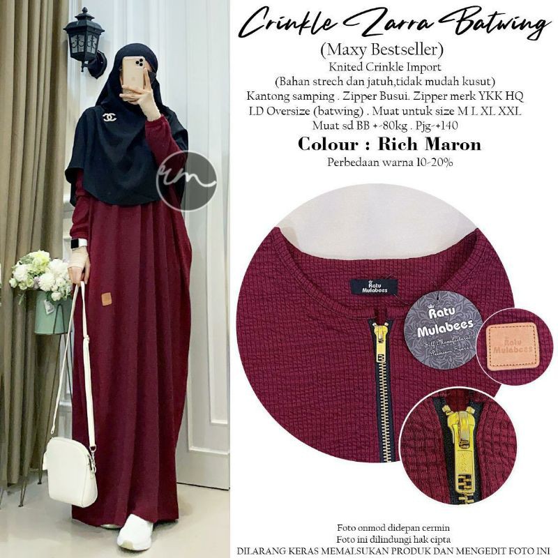 CRINKLE ZARRA BATWING MAXY ORI BY RATU