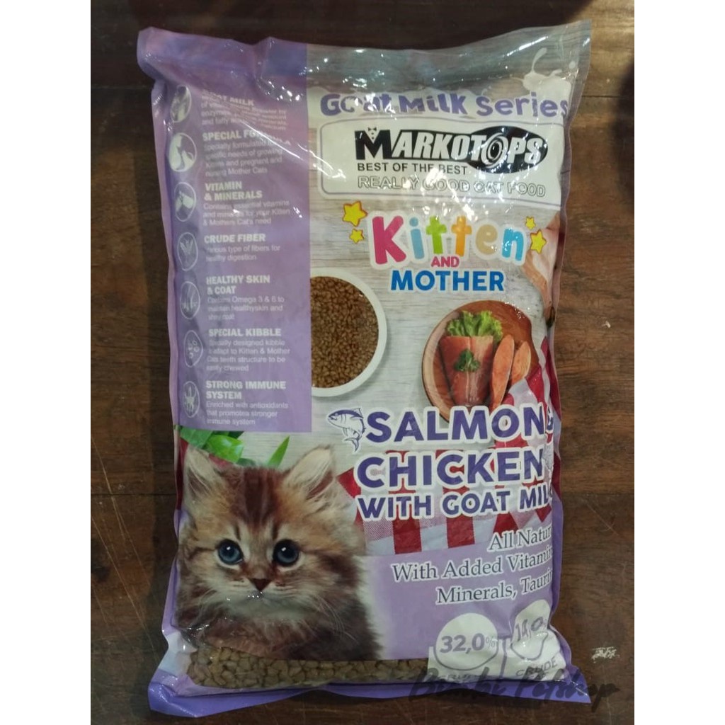 Markotop cat kitten &amp; mother with goat milk dry food 1kg ripek