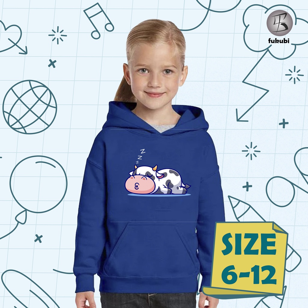 Hodie Anak Perempuan Umur 4 5 6 7 8 9 10 11 12 Tahun Jaket Sweater Anak Switer Gambar Hewan Lucu Hoo