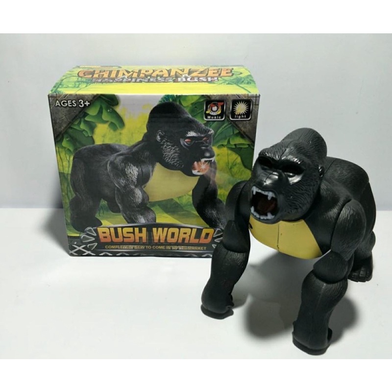 MAINAN GORILA BATRAI SUARA ANIMAL GORILA BUSH WORLD
