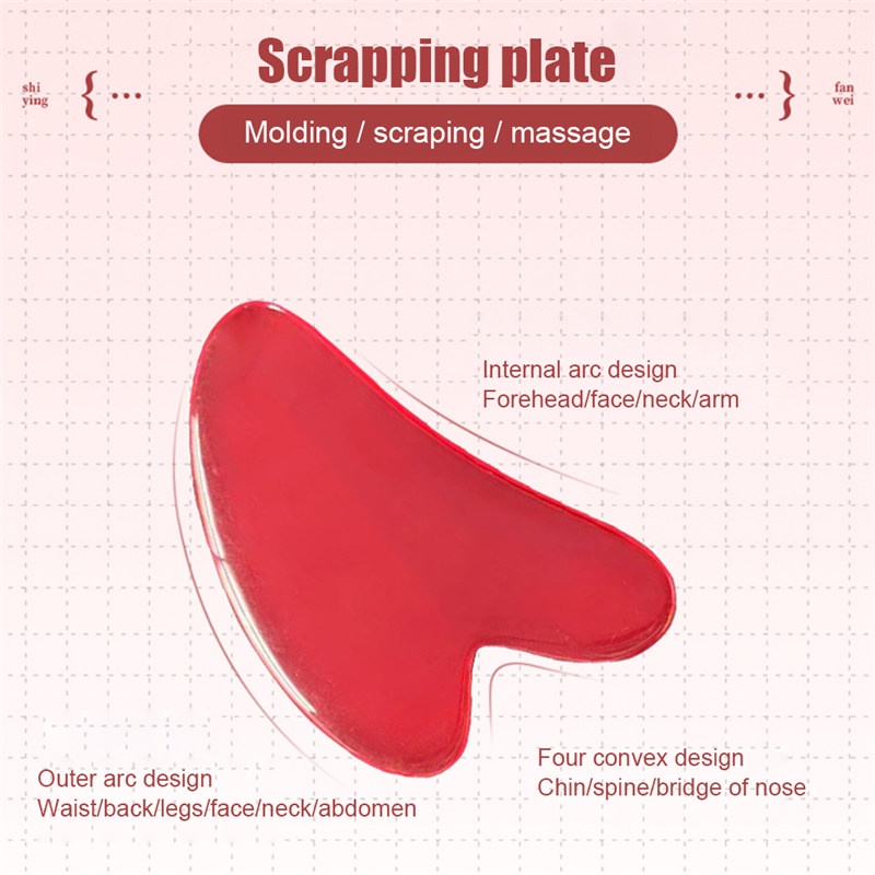 TK Massage Beeswax Guasha Scraping Solid Resin Massage Scraper Face Massager Acupuncture Gua Sha Eye Face Board