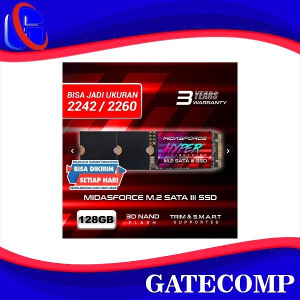 SSD M2 SATA M.2 SATA III 2280 128 GB MIDAS FORCE HYPER LIGHTNING