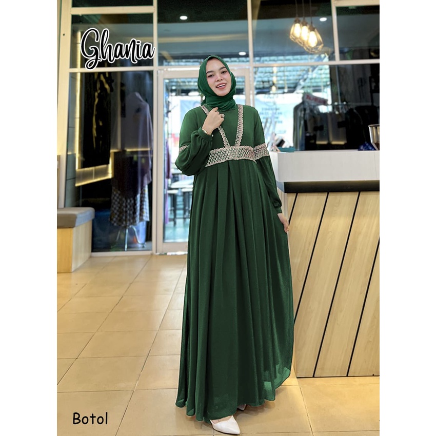 GAMIS PESTA MUSLIMAH GHANIA DRESS KONDANGAN