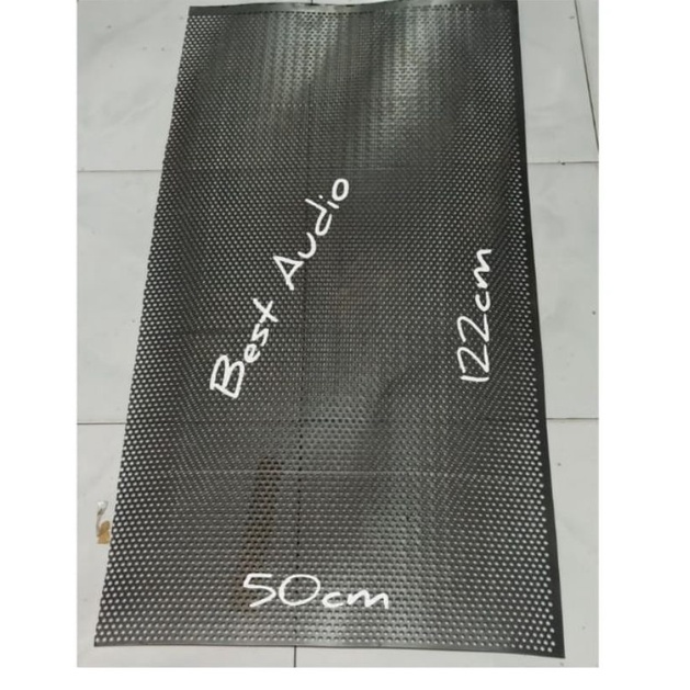 Ram Grill plat besi tutup speaker Sound System 50x122cm