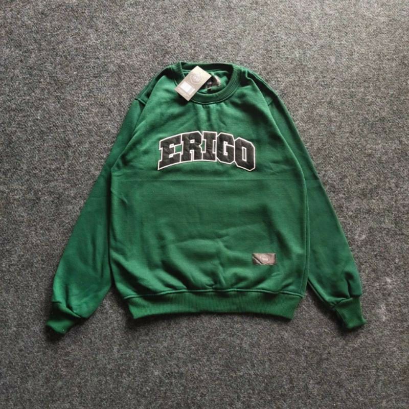 CrewNeck Erigo Bordir Aplikasi Pria Wanita Sweater Erigo Bordir