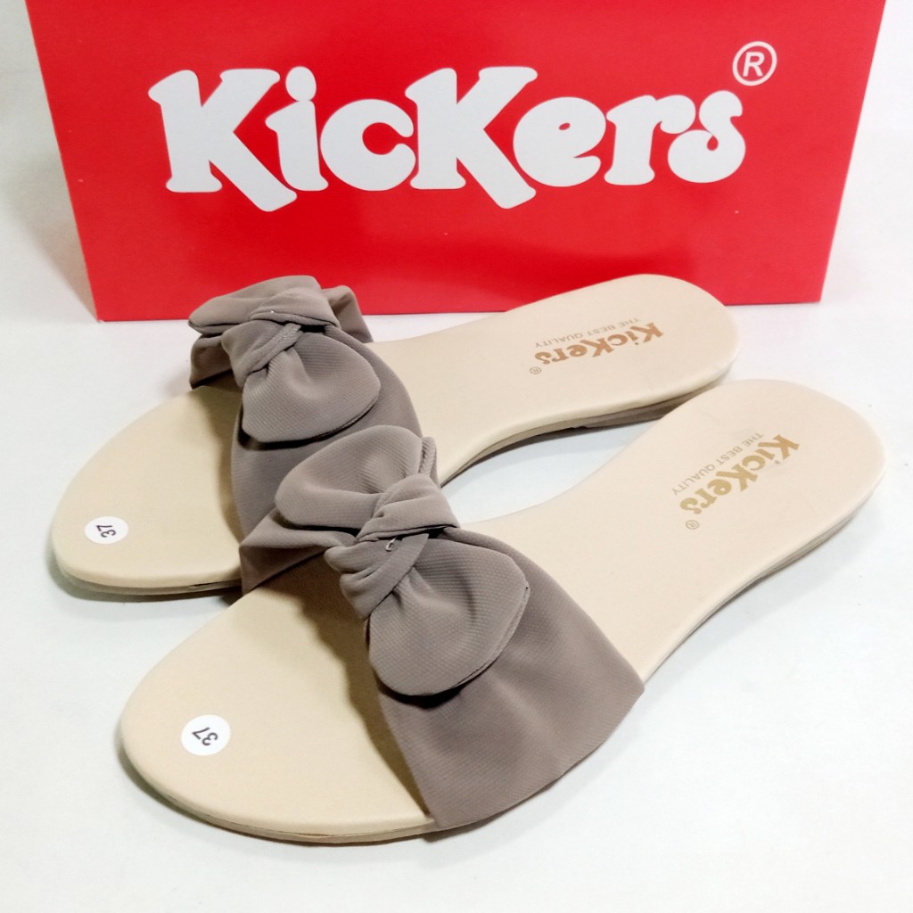 Kickers FZ 02 Sandal Wanita Slop Flat Pita Size 37-41