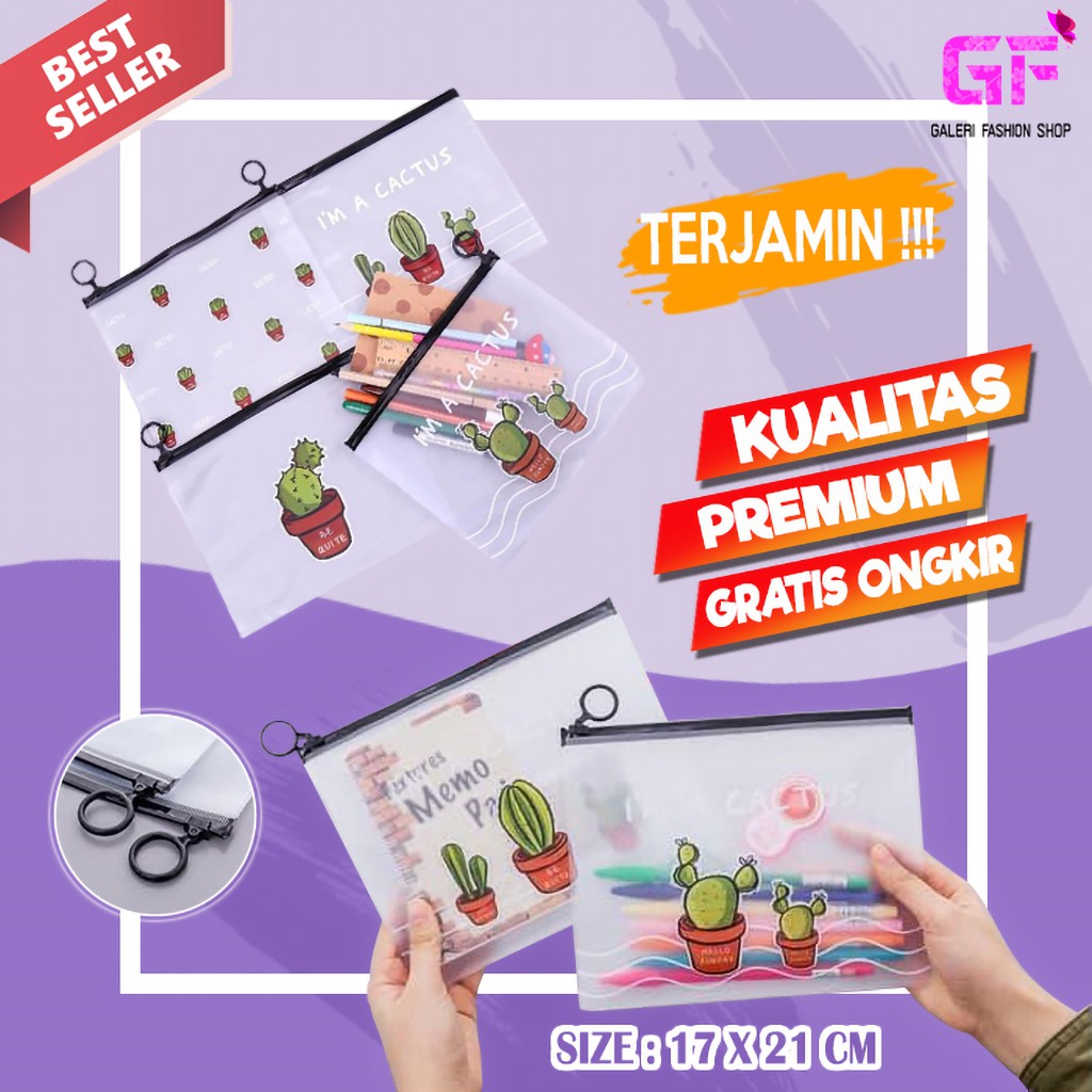 

TEMPAT PENSIL KARAKTER TEPAK KOTAK PENSIL ALAT TULIS A5 PENCIL CASE KOSMETIK IMPORT BENING GF291