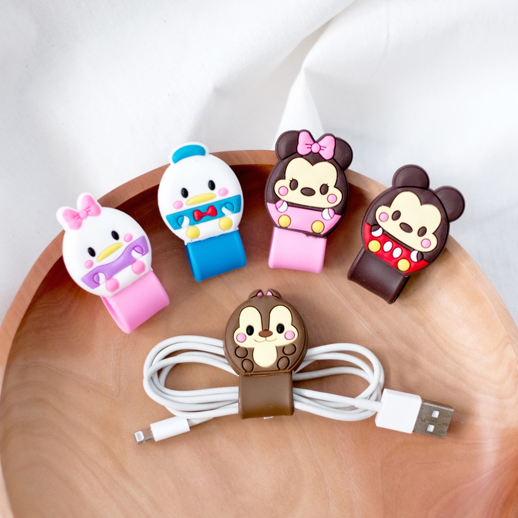 DISNEY - Cord Holder 3D Lebar/ Klip Kabel/ Penjepit Kabel/ Pengikat Kabel/ Penggulung Kabel