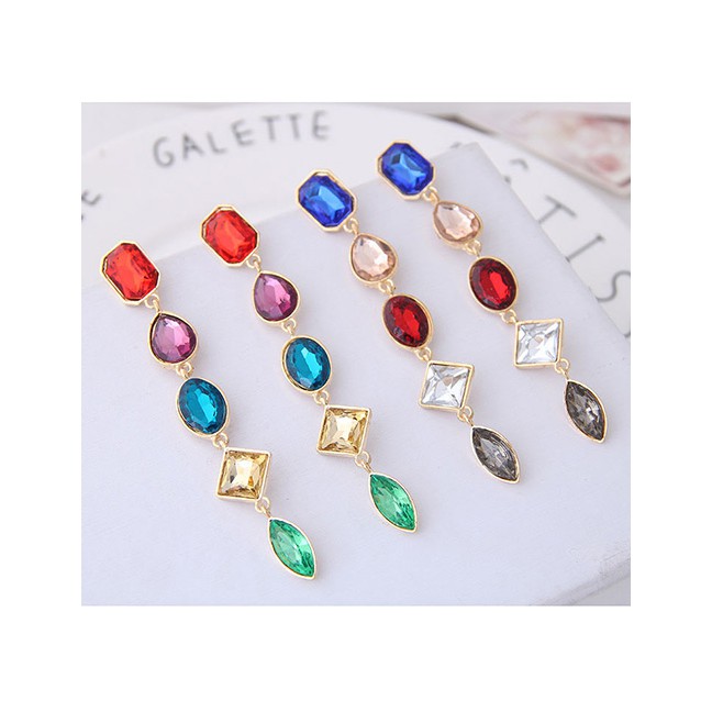 LRC Anting Tusuk Fashion Gorgeous Gemstone Versatile Drop Earrings A573XX