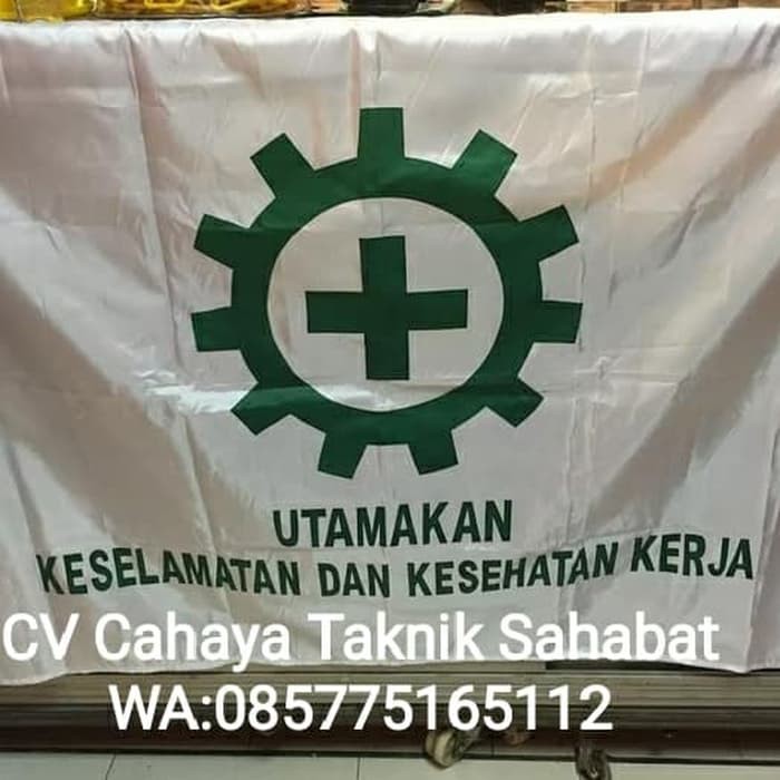 Bendera K3 95 x 150cm atau Bendera Safety atau Spanduk K3