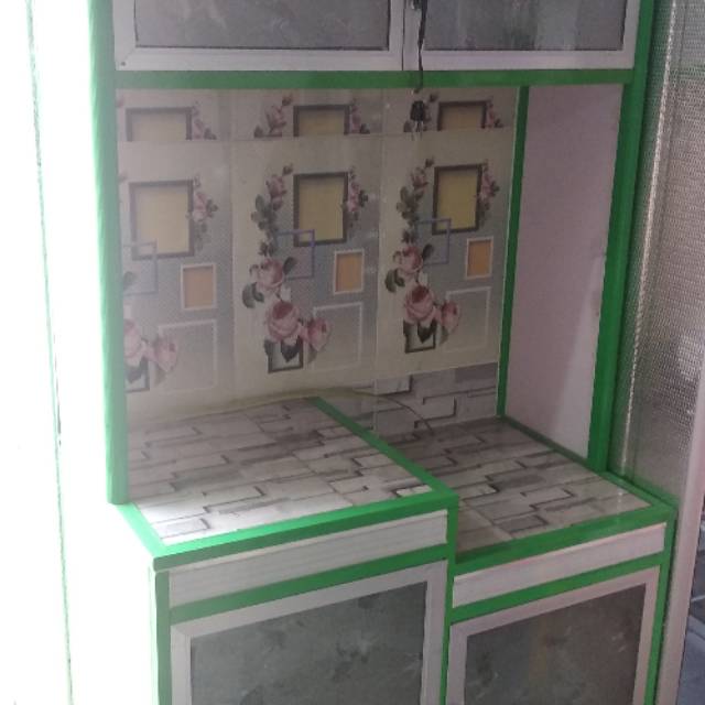 Rak piring aluminium 2 pintu