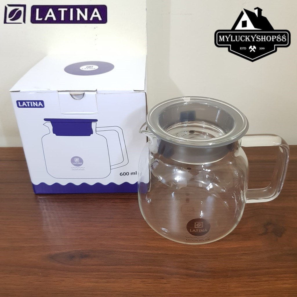 Latina Moon River Coffee Server 600ml Pot 600 ml Teko Kopi Kaca 600 cc