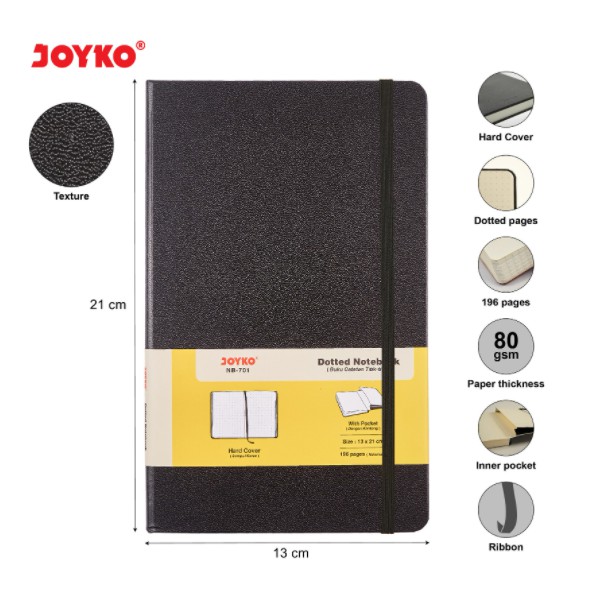 

Notebook Diary Buku Catatan Titik-Titik Joyko NB-701 NB-702 NB-703 196 hal Dotted Grid Polos