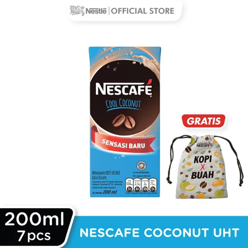 

PROMO NESCAFE COFFEE COOL COCONUT UHT 200ML 7 PCS GRATIS POUCH TERMURAH