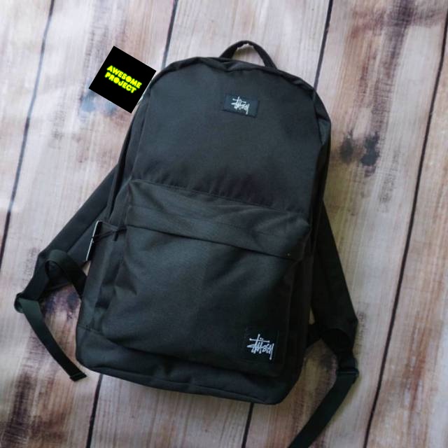 Tas Ransel Stussy Hitam Tas Sekolah Tas Pria Wanita