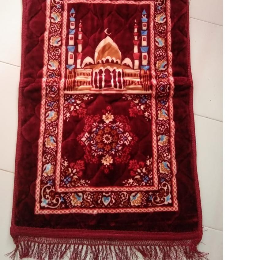 ✻ Sajadah Al-Jeddah Rumbai Sajadah Tebal Busa Empuk ★