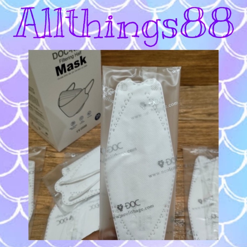 Masker KF94 DOC IMPORT High Premium Quality Sealed per pcs 1 box isi 30 pcs 4 ply Steril Higienis