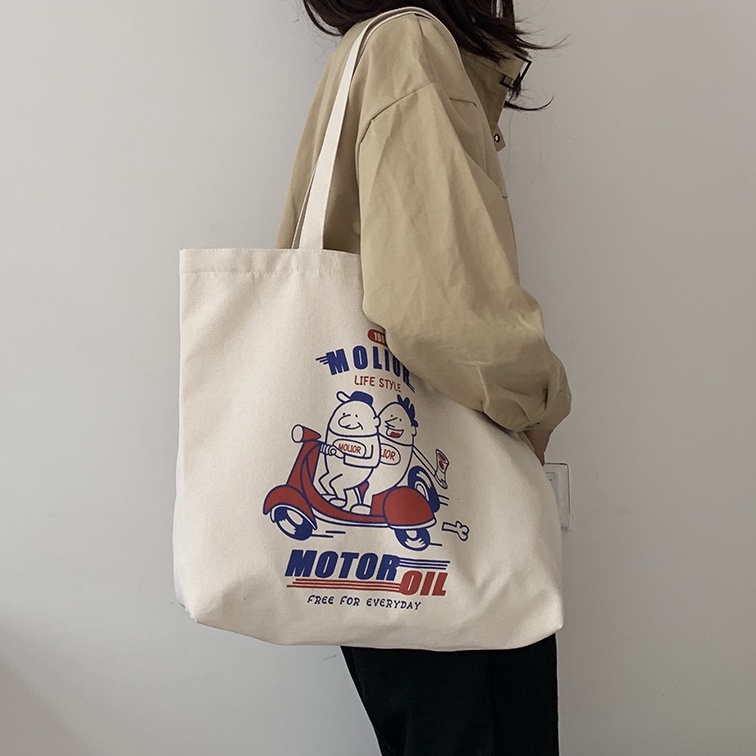 FINOM LIFE STYLE - Tote Bag Wanita Korean Style Motor Oil