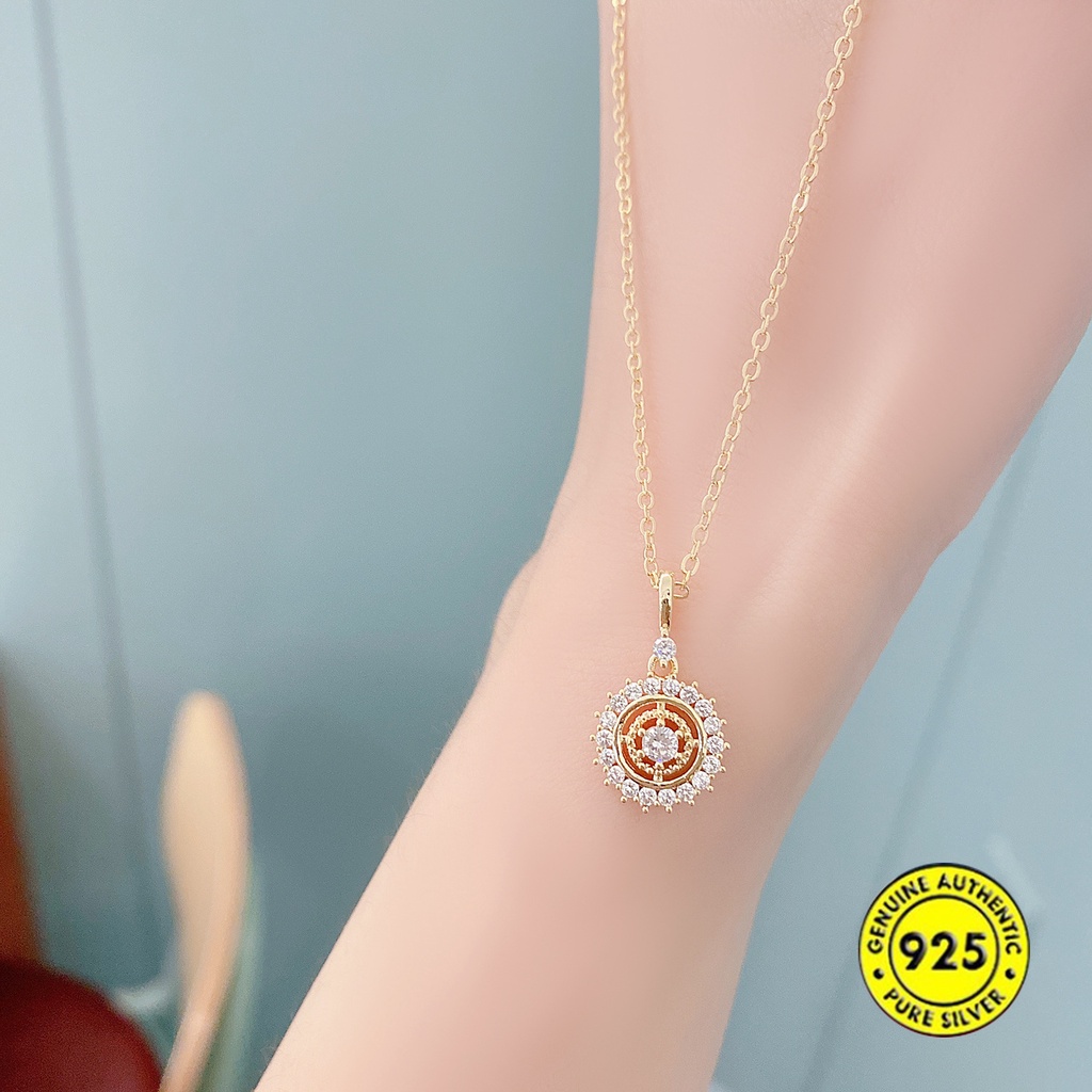 18K Gold Necklace S925 Silver Female Fashion