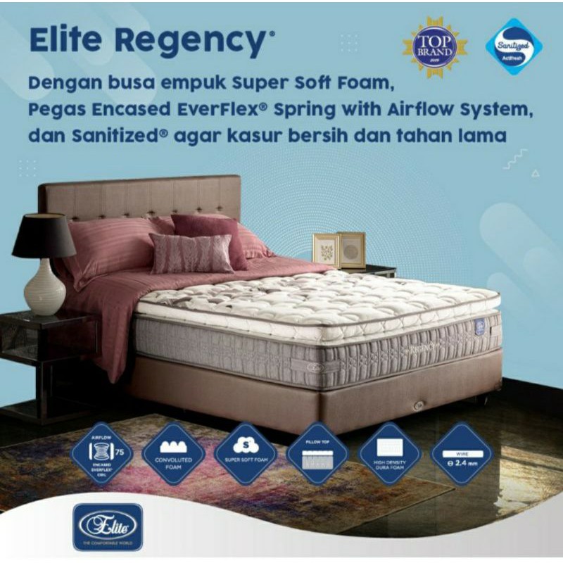 (GRATIS KIRIM) SET Springbed ELITE Regency Pillow Top Mewah + Divan Sandaran