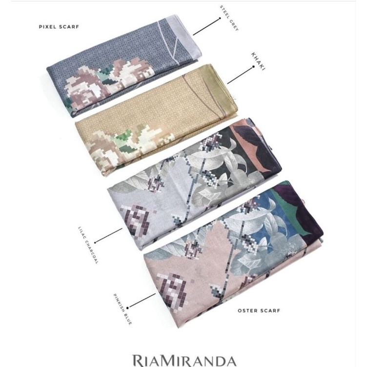 SALE  BLOSSOM , PIXEL & OSTER SCARF RIA MIRANDA
