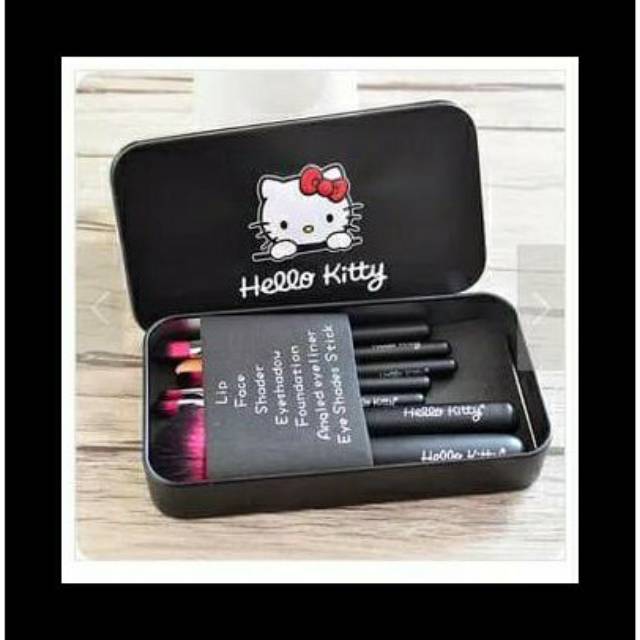 KUAS HELLO KITTY 7 IN 1, ALAT MAKEUP, BRUSH MAKE UP, ALAT KECANTIKAN