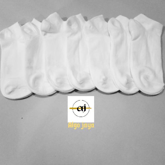 TOKO KL | GROSIR 1 LUSIN KAOS KAKI PENDEK MATAKAKI PUTIH POLOS ANKLE SOCK REMAJA DEWASA MURAH