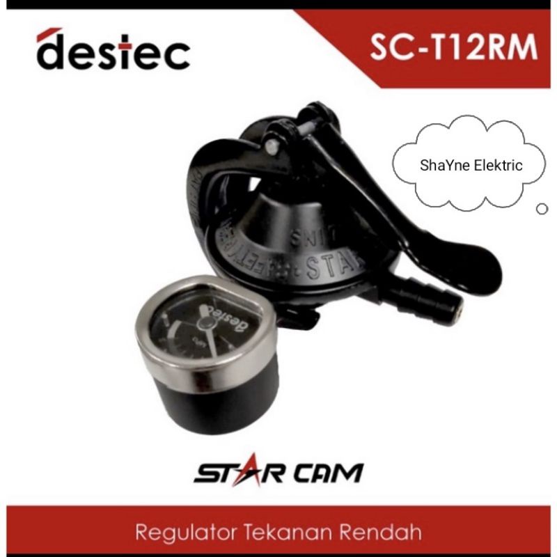 Regulator Gas Star Cam SC-T12RM Meter BLACK SNI