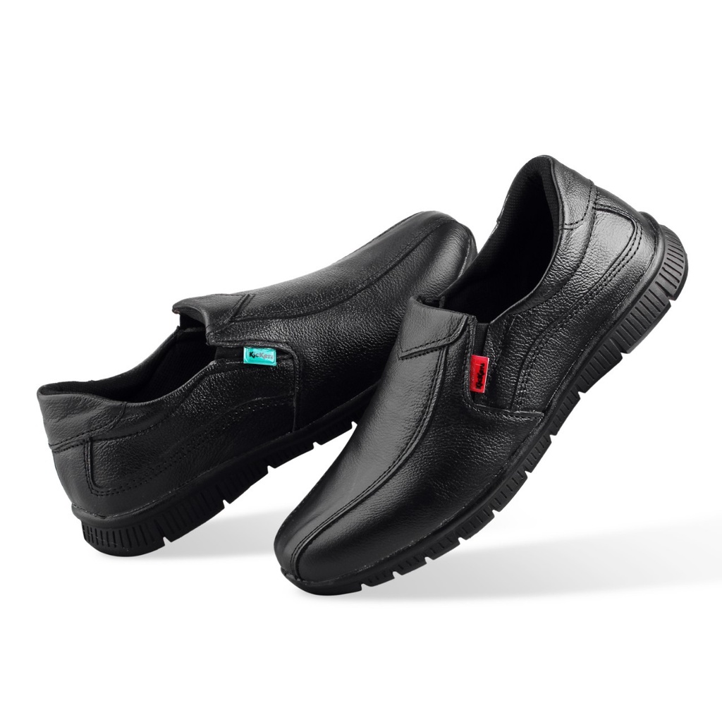 Sepatu Casual Slip On Kickers  Pria kulit Hitam Keren / Sepatu Pria Sneakers Slip On Casual Keren Ki