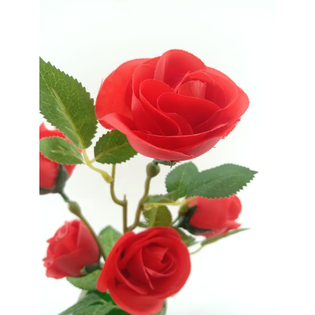 COD BUNGA PLASTIK BUNGA PAJANGAN IMITASI BUNGA ARTIFISIAL BUNGA MAWAR TANAMAN HIAS  BP8842-1