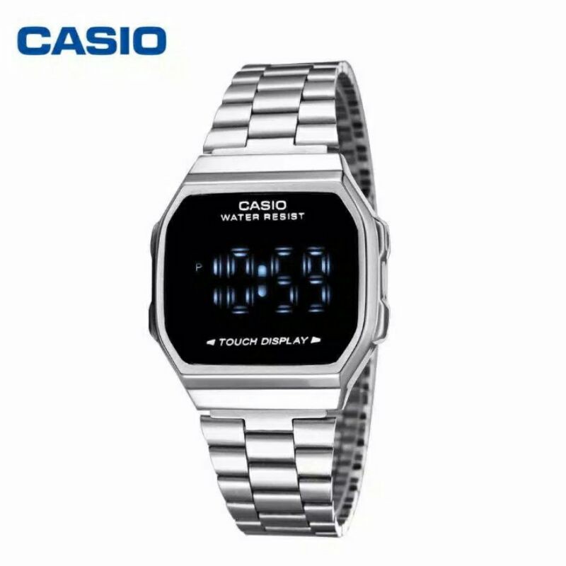 [ COD ] Jam tangan wanita Casio touch screen stainless