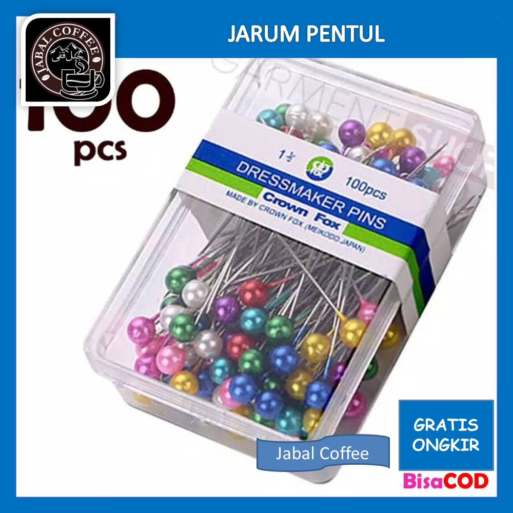 Jarum Pentul 100 Item / Jarum Peniti Serbaguna / Jarum Hijab Anti Karat