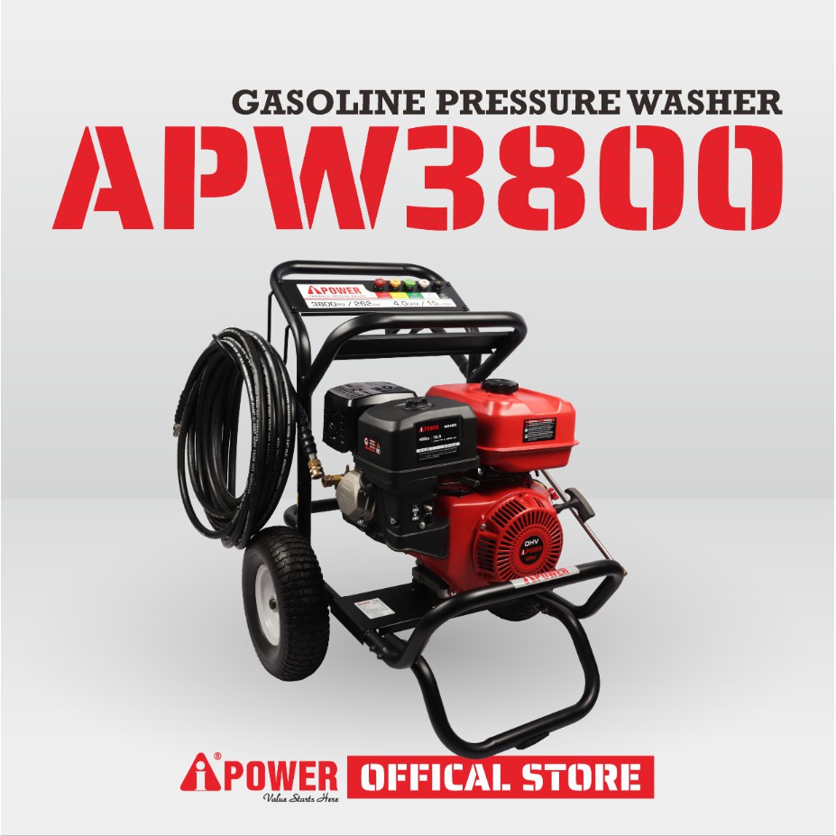 HIGH PRESSURE WASHER / GASOLINE PRESSURE WASHER / JET CLEANER / AIPOWER APW3800