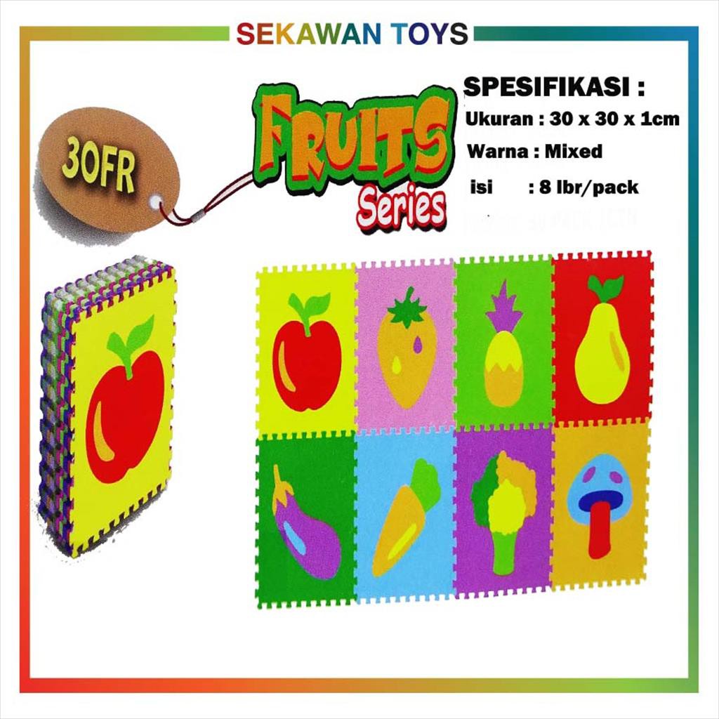 Sekawantoys Karpet Busa Evamat / Edumats Fruits Isi 8pcs