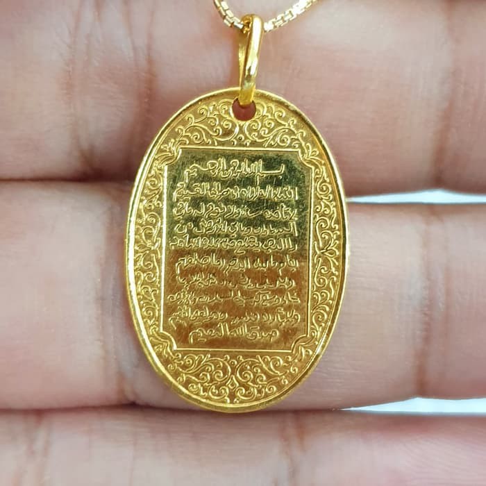 Liontin Huruf Arab Emas Mekah 75 750 75 Indonesia