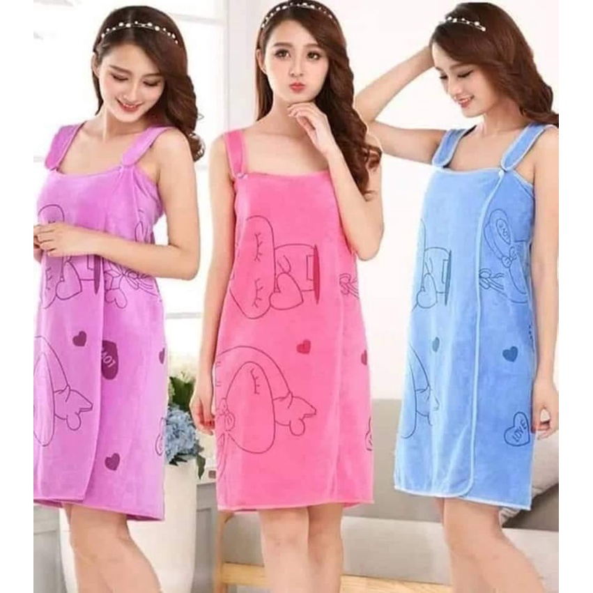 HANDUK BAJU KIMONO MANDI WANITA / BATHROOM TOWEL [ HANDUK MANDI ]