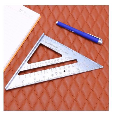 

[KIRIMHARIINI] - Taffware Penggaris Siku Mistar Triangle Ruler Aluminium - VK18 - Gray