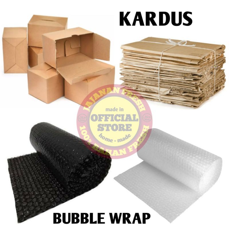 

BUBBLE WRAP + KARDUS EXSTRA TAMBAHAN PACKAGING AGAR AMAN DI PERJALANAN SAMPAI TUJUAN