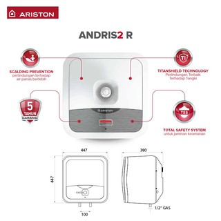 Water Heater Ariston Andris2 R 30 Liter | Shopee Indonesia