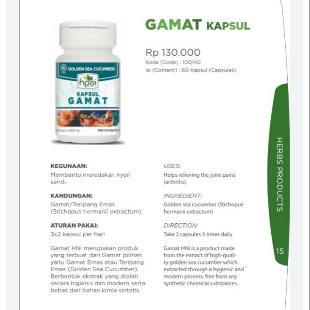 Gamat Kapsul HPAI
