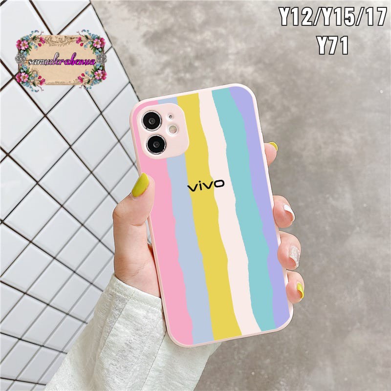 SS046 CASE RAINBOW VIVO Y21S Y33S Y21 2021 Y15S Y01 Y75 Y55  Y71 Y81 Y20 Y12S Y12 Y15 Y17 Y30 Y50 Y53 Y83 SB1547