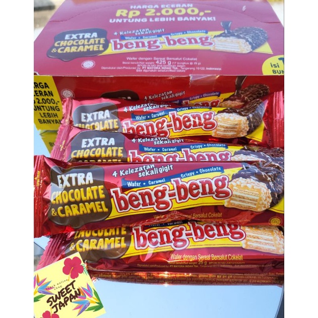 PROMO BENGBENG BENG COKLAT CARAMEL MELTED isi 17 bungkus with extra caramel.