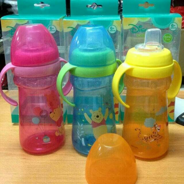 Botol minum anak kiddy kiddy disney soft spout silicone gelas minum bayi gelas karakter